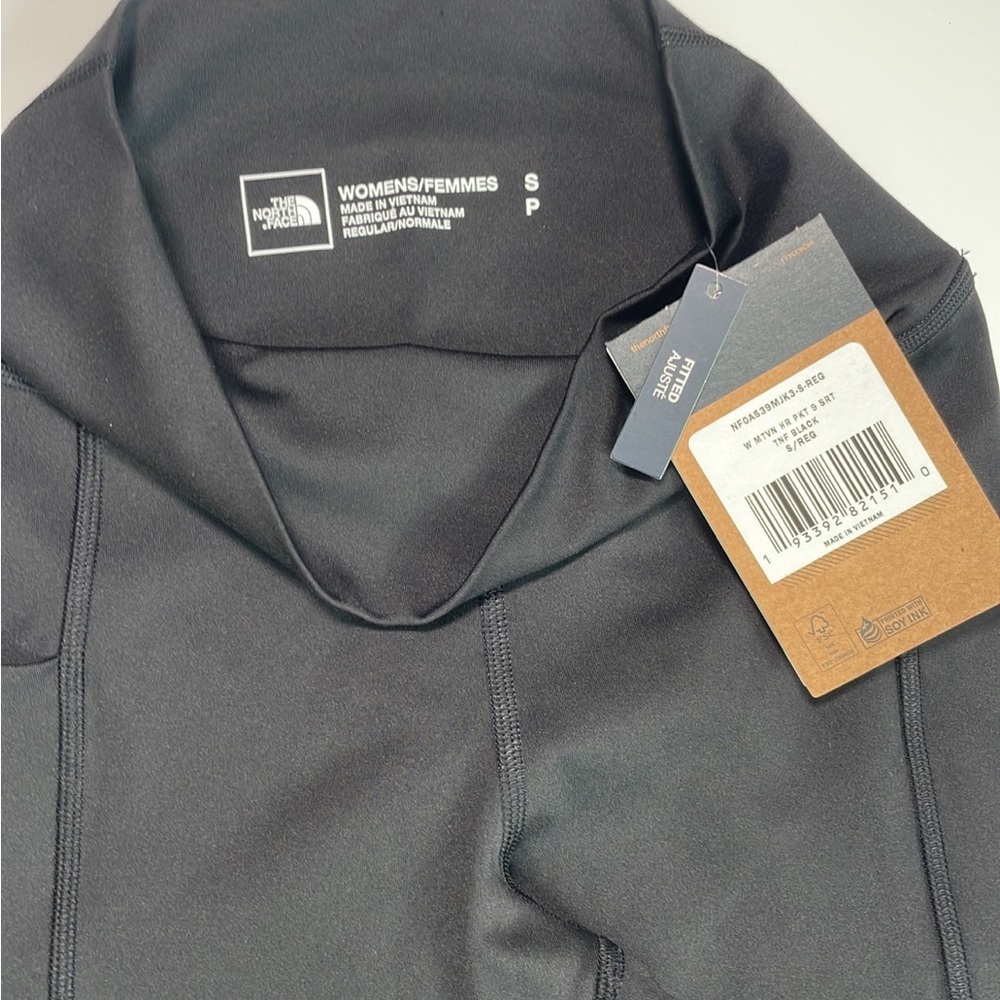 The North Face Black long pocket biker short NWT woman’s SzS - Picture 8 of 12